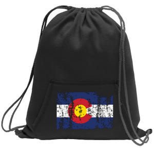 State Of Colorado Flag Sweatshirt Cinch Pack Bag