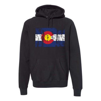 State Of Colorado Flag Premium Hoodie