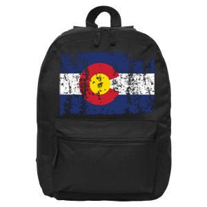 State Of Colorado Flag 16 in Basic Backpack