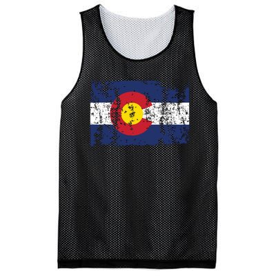 State Of Colorado Flag Mesh Reversible Basketball Jersey Tank