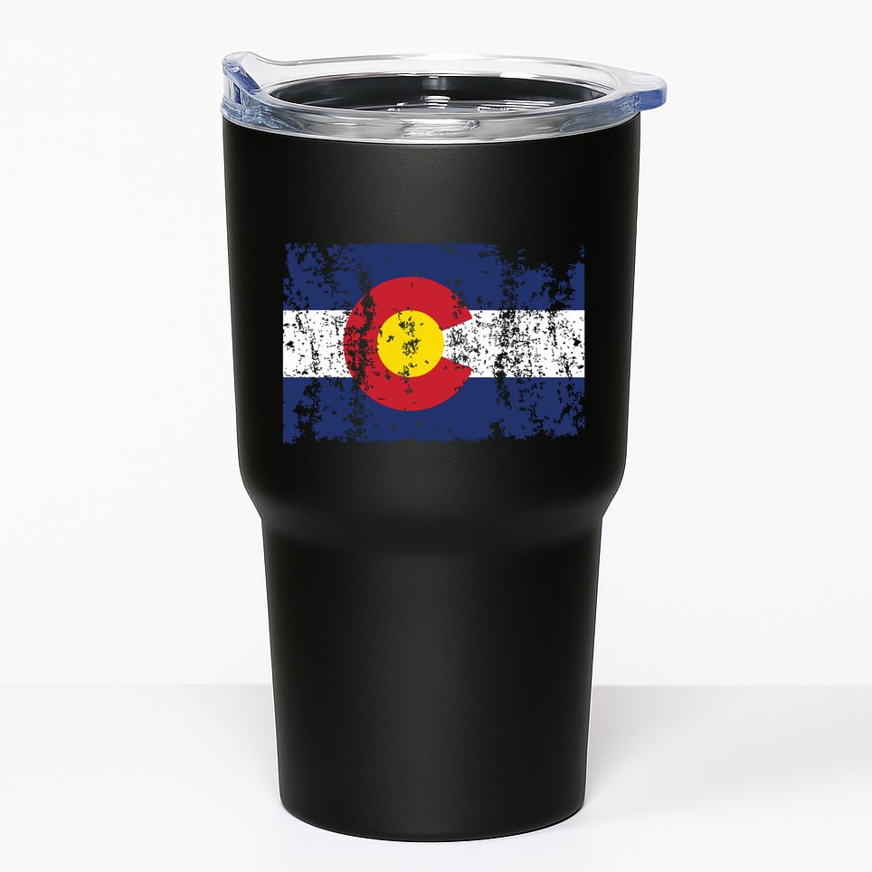 State Of Colorado Flag Tumbler