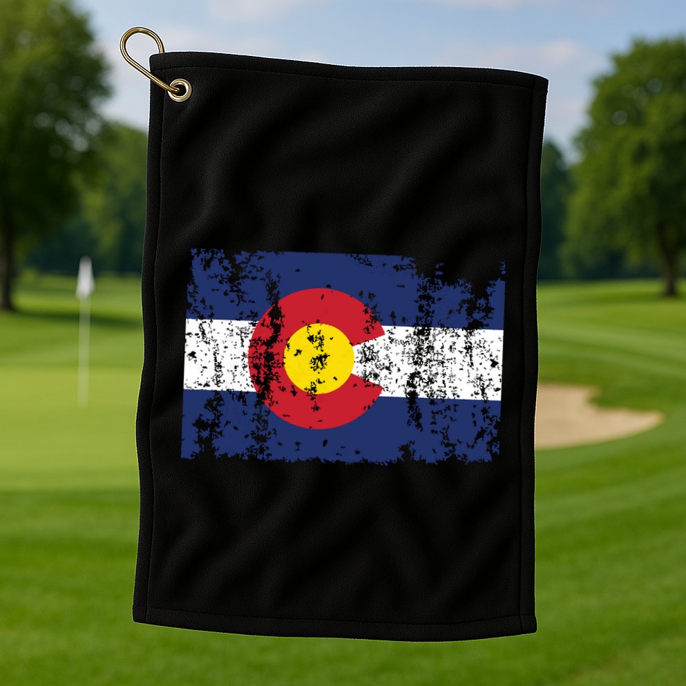 State Of Colorado Flag Golf Towel