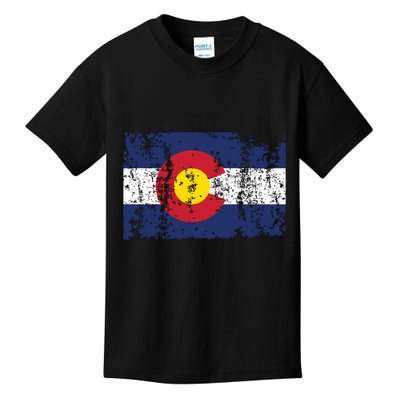State Of Colorado Flag Kids T-Shirt