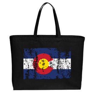 State Of Colorado Flag Cotton Canvas Jumbo Tote