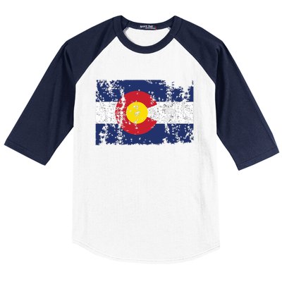 State Of Colorado Flag Baseball Sleeve Shirt