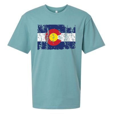 State Of Colorado Flag Sueded Cloud Jersey T-Shirt