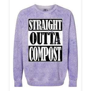 Straight Outta Compost Funny Garden Homestead Composting Colorblast Crewneck Sweatshirt