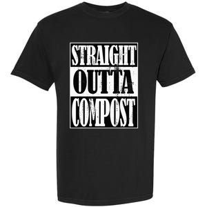 Straight Outta Compost Funny Garden Homestead Composting Garment-Dyed Heavyweight T-Shirt