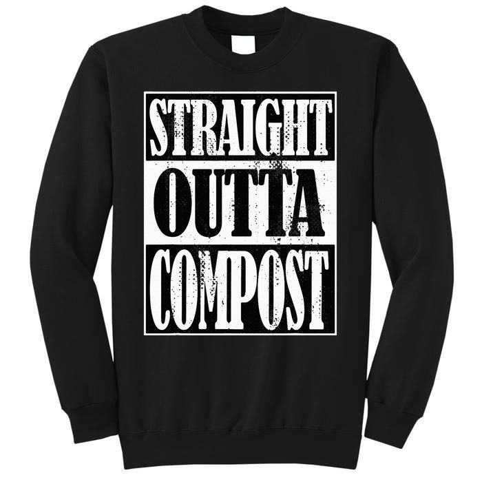 Straight Outta Compost Funny Garden Homestead Composting Sweatshirt