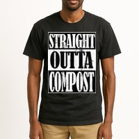 Straight Outta Compost Funny Garden Homestead Composting Tall T-Shirt
