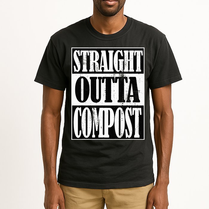Straight Outta Compost Funny Garden Homestead Composting Tall T-Shirt