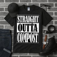 Straight Outta Compost Funny Garden Homestead Composting Tall T-Shirt