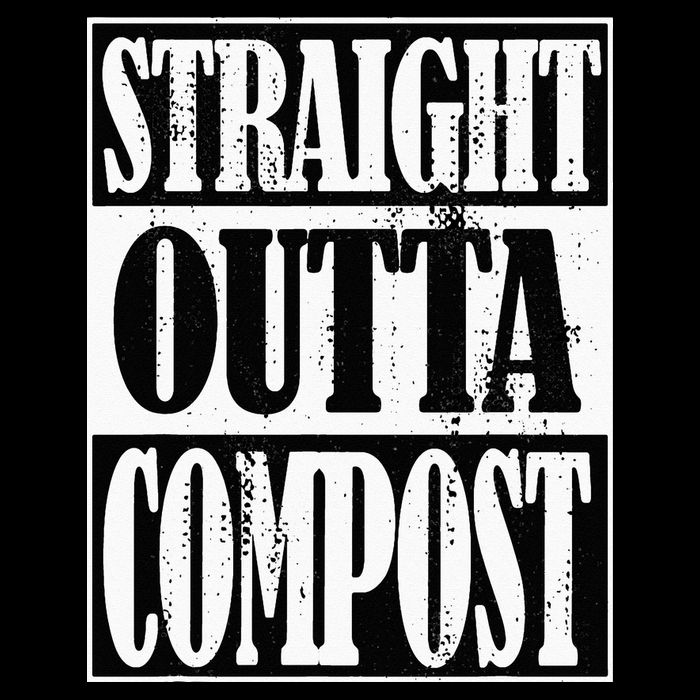 Straight Outta Compost Funny Garden Homestead Composting Tall T-Shirt