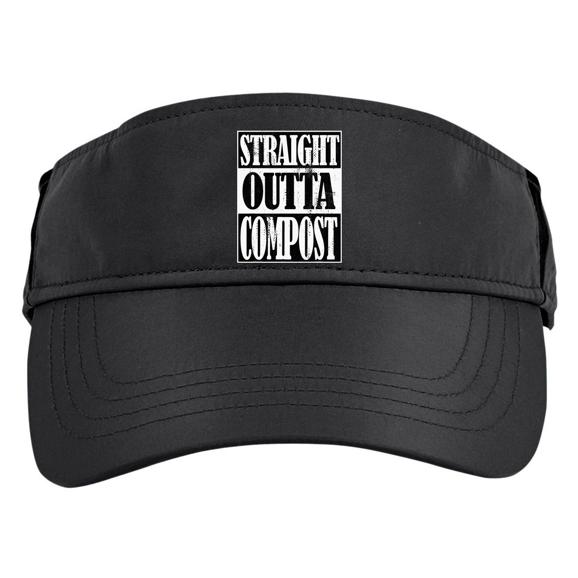 Straight Outta Compost Funny Garden Homestead Composting Adult Drive Performance Visor