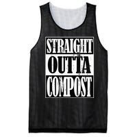 Straight Outta Compost Funny Garden Homestead Composting Mesh Reversible Basketball Jersey Tank