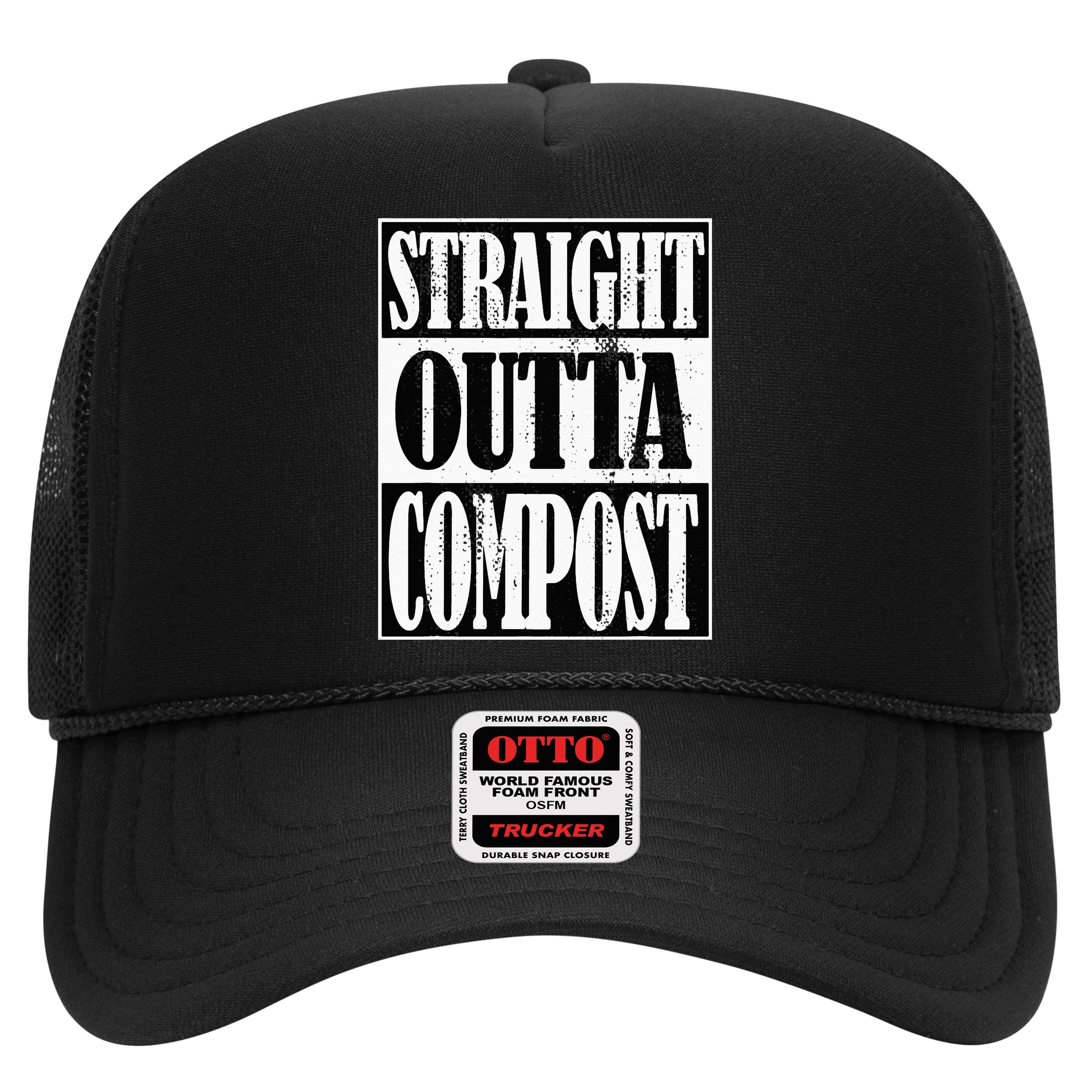 Straight Outta Compost Funny Garden Homestead Composting Hat