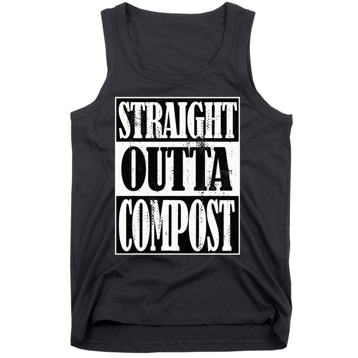 Straight Outta Compost Funny Garden Homestead Composting Tank Top