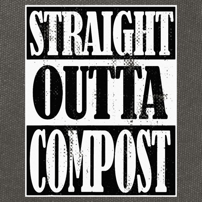 Straight Outta Compost Funny Garden Homestead Composting Cotton Canvas Backpack