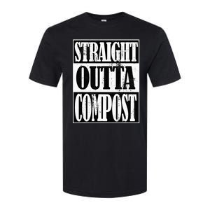 Straight Outta Compost Funny Garden Homestead Composting Softstyle CVC T-Shirt