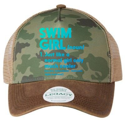 Swim Only Cooler Definition Swimmers Gift Legacy Tie Dye Trucker Hat