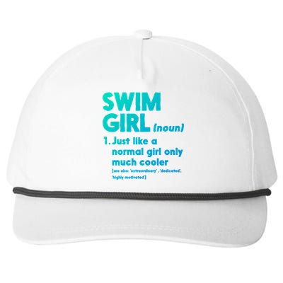 Swim Only Cooler Definition Swimmers Gift Snapback Five-Panel Rope Hat