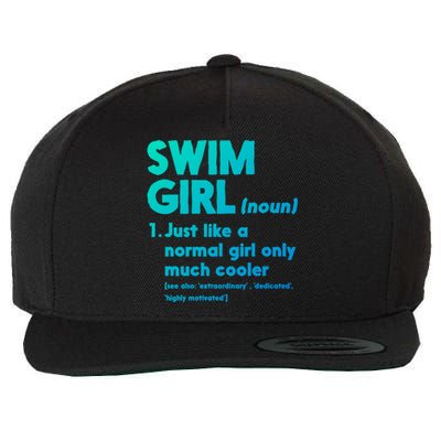 Swim Only Cooler Definition Swimmers Gift Wool Snapback Cap