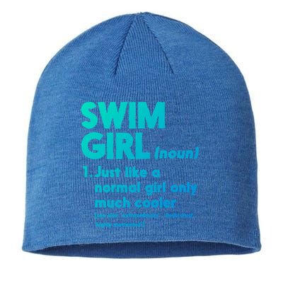 Swim Only Cooler Definition Swimmers Gift Sustainable Beanie