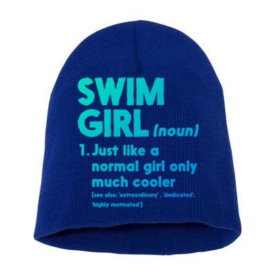 Swim Only Cooler Definition Swimmers Gift Short Acrylic Beanie