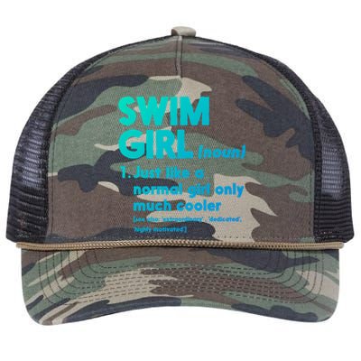 Swim Only Cooler Definition Swimmers Gift Retro Rope Trucker Hat Cap