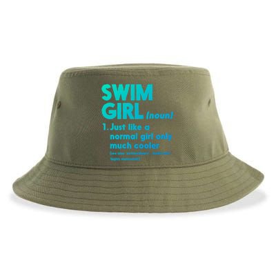 Swim Only Cooler Definition Swimmers Gift Sustainable Bucket Hat