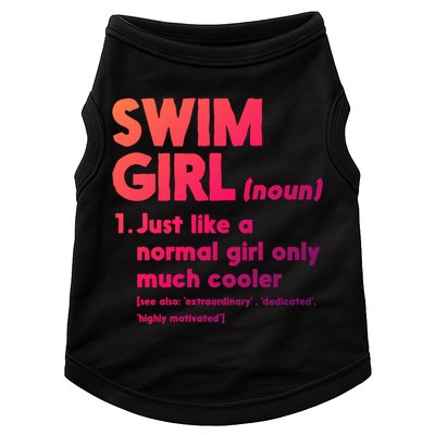 Swim Only Cooler Definition Swimmers Gift Doggie Tank