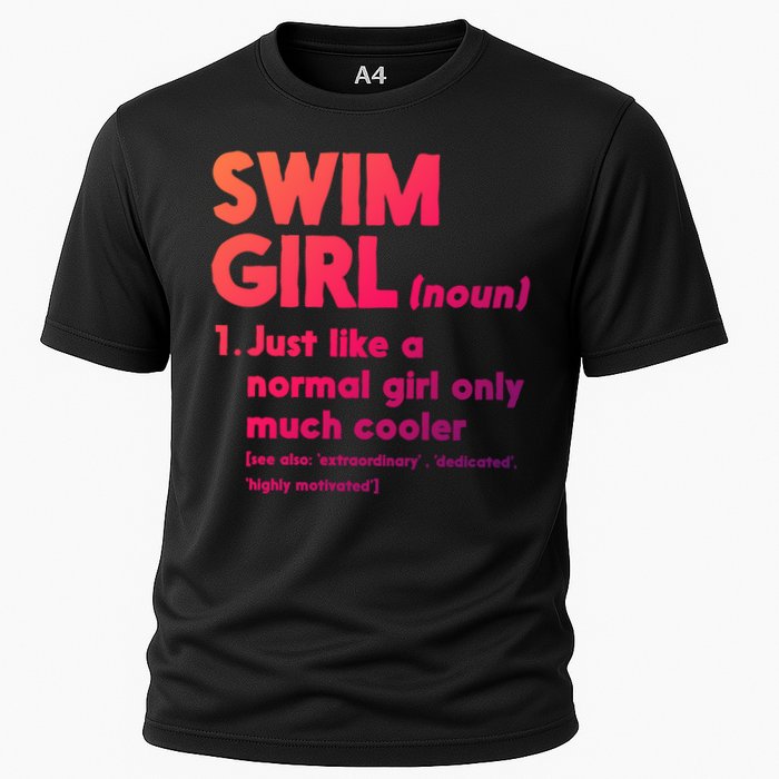 Swim Only Cooler Definition Swimmers Gift Cooling Performance Crew T-Shirt