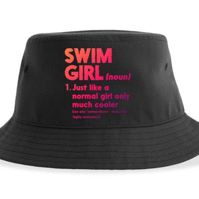 Swim Only Cooler Definition Swimmers Gift Sustainable Bucket Hat