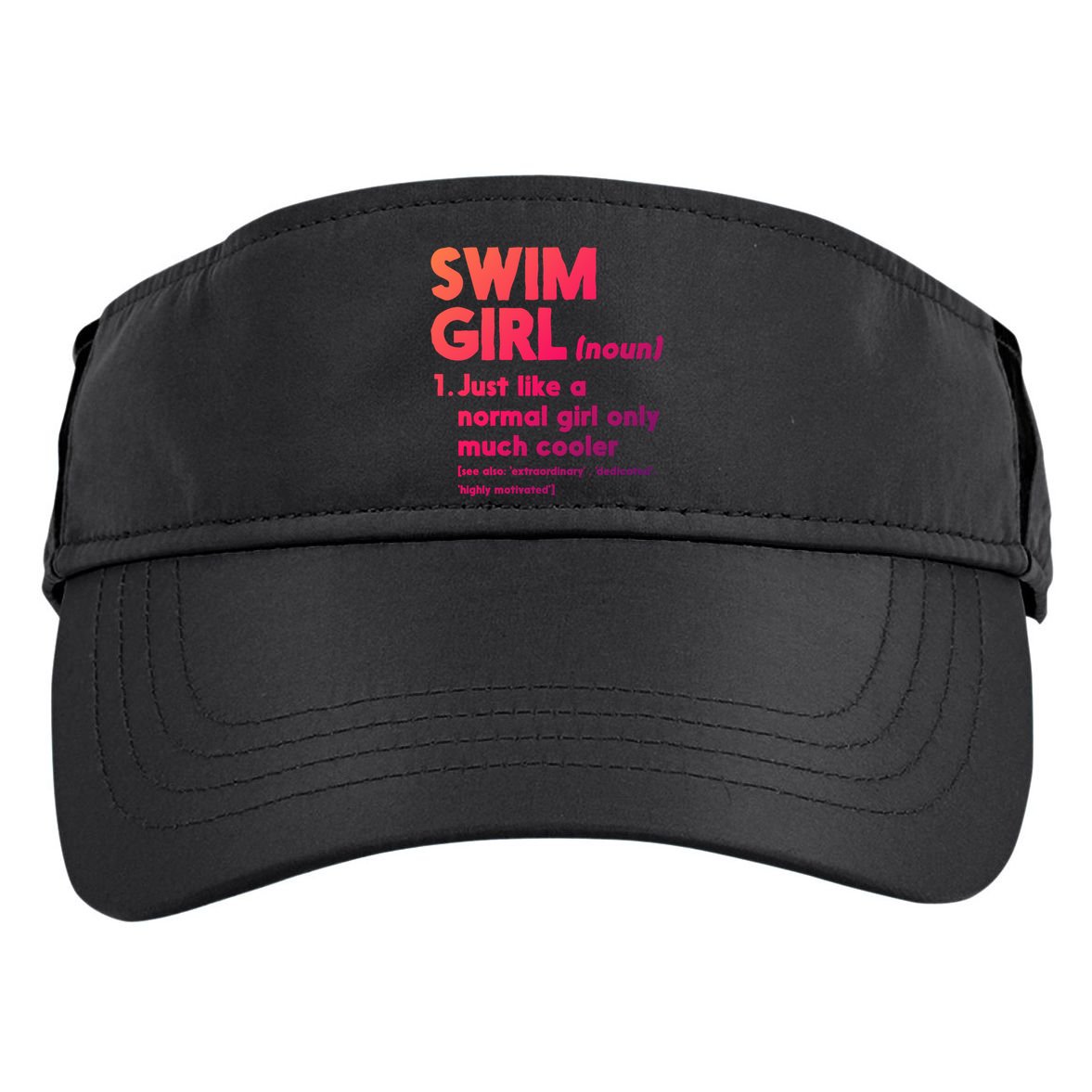 Swim Only Cooler Definition Swimmers Gift Adult Drive Performance Visor