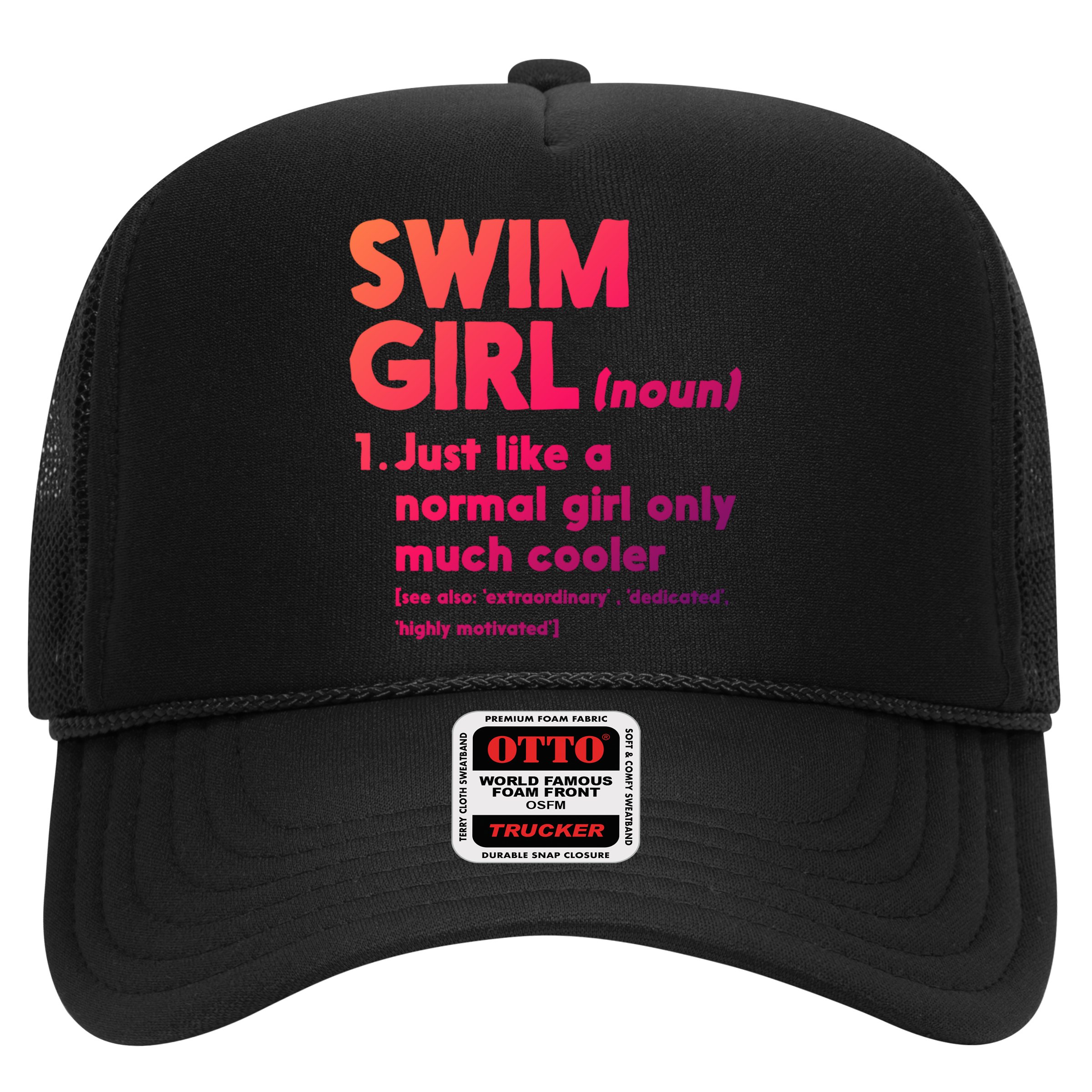 Swim Only Cooler Definition Swimmers Gift Hat