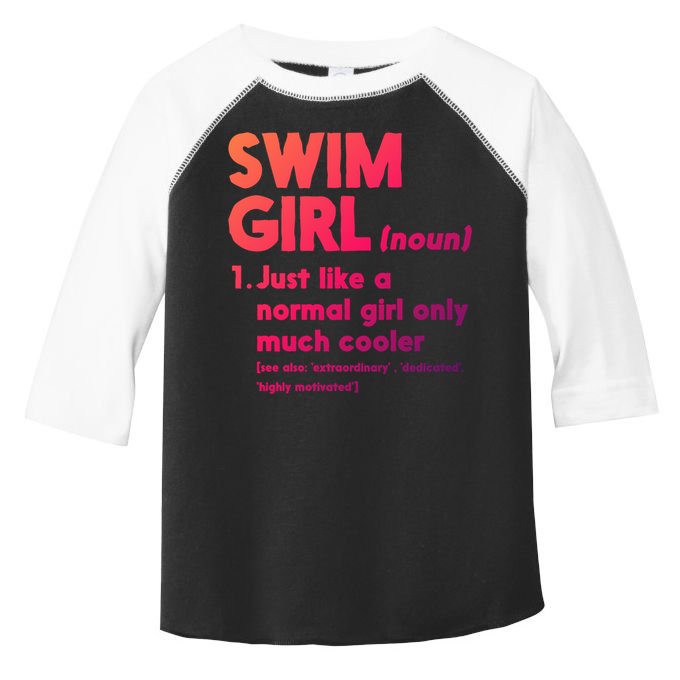 Swim Only Cooler Definition Swimmers Gift Toddler Fine Jersey T-Shirt
