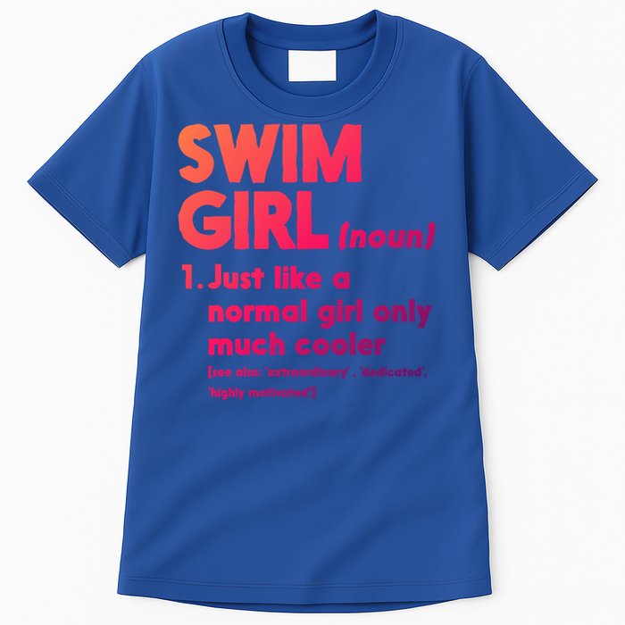 Swim Only Cooler Definition Swimmers Gift Tall T-Shirt