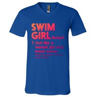 Swim Only Cooler Definition Swimmers Gift V-Neck T-Shirt