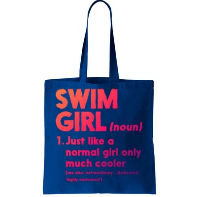 Swim Only Cooler Definition Swimmers Gift Tote Bag