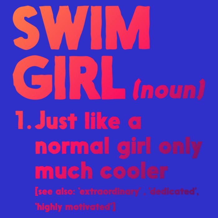 Swim Only Cooler Definition Swimmers Gift Poster