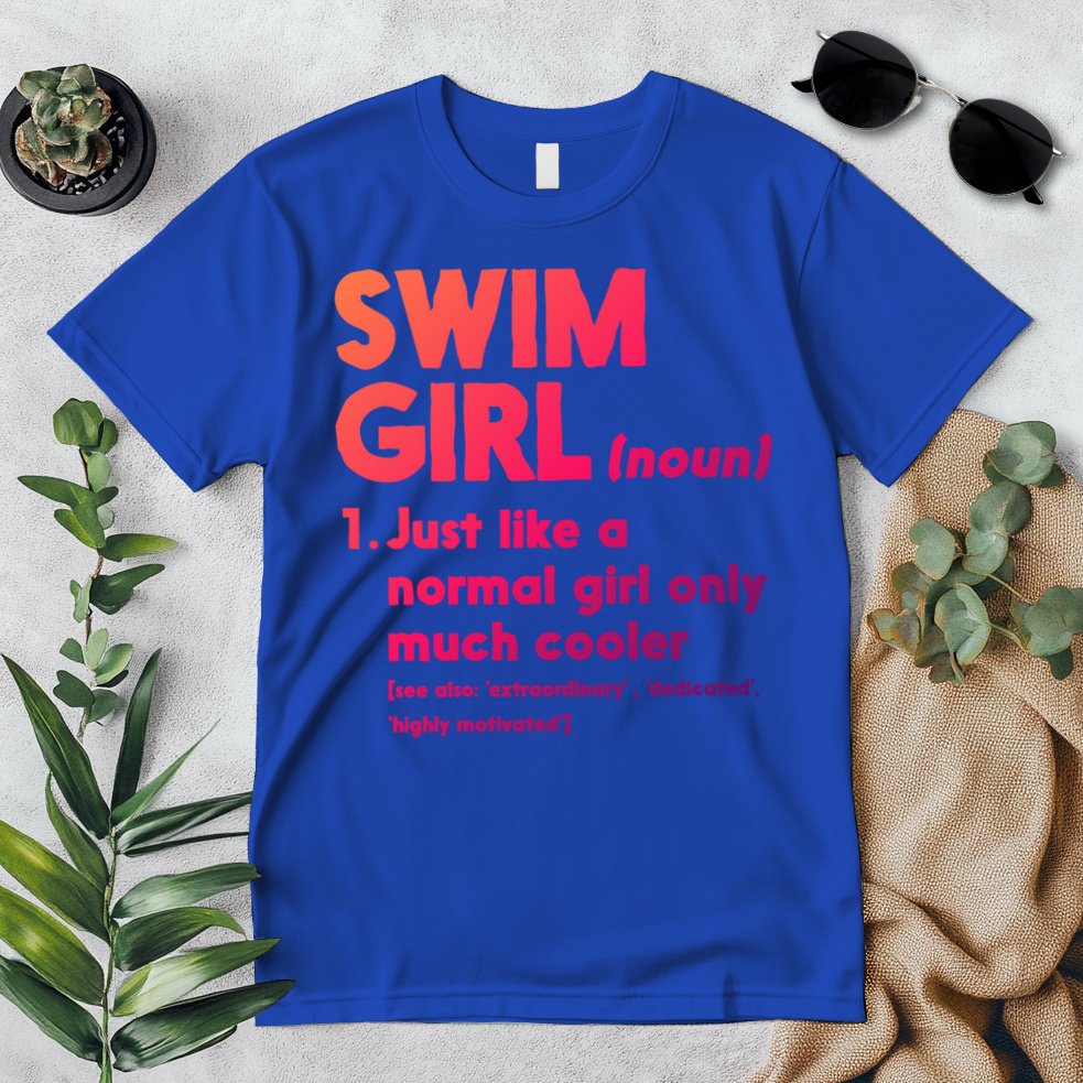 Swim Only Cooler Definition Swimmers Gift Premium T-Shirt