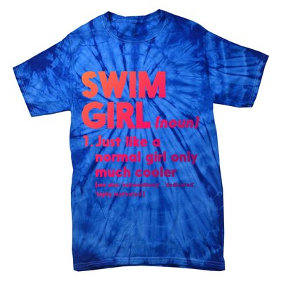 Swim Only Cooler Definition Swimmers Gift Tie-Dye T-Shirt
