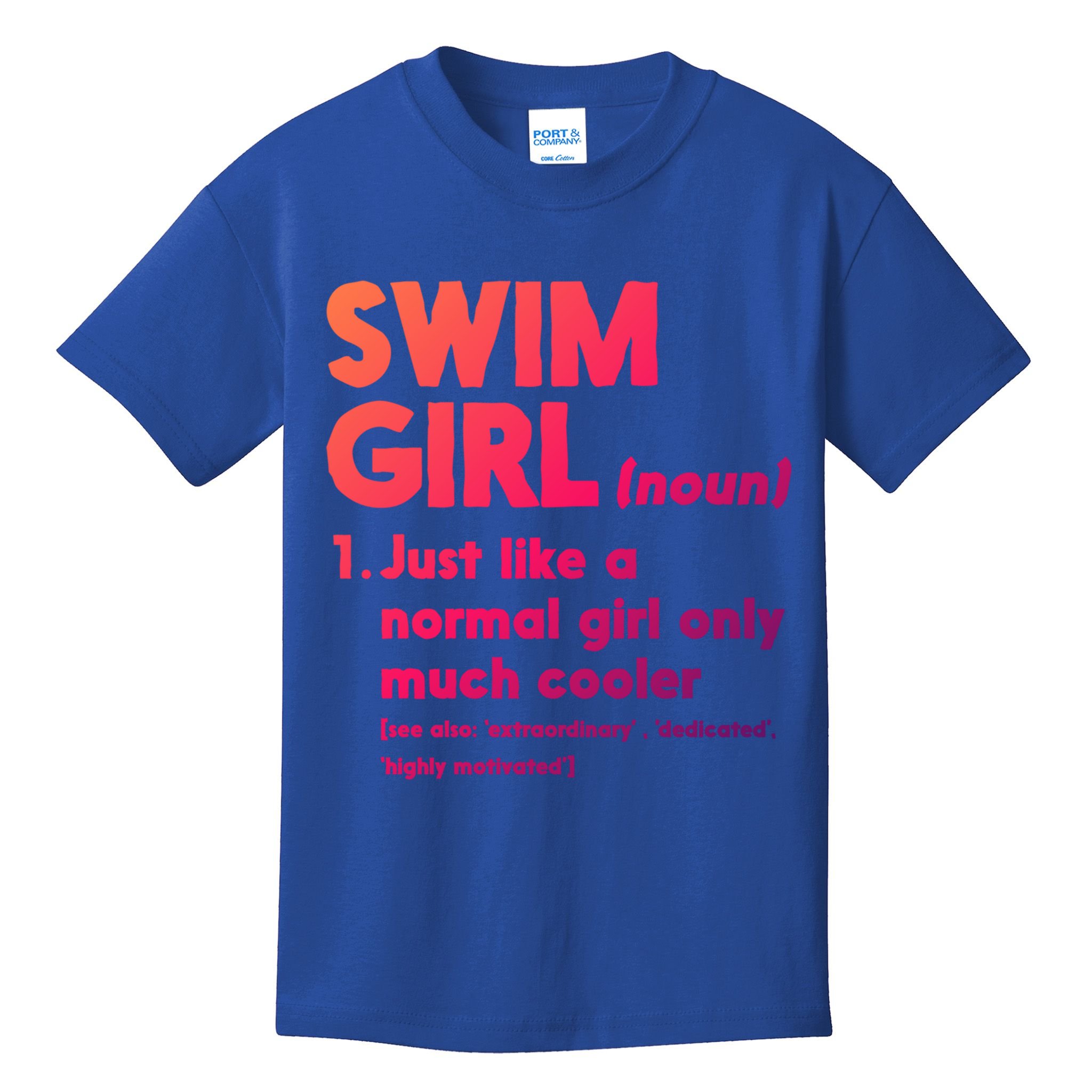 Swim Only Cooler Definition Swimmers Gift Kids T-Shirt