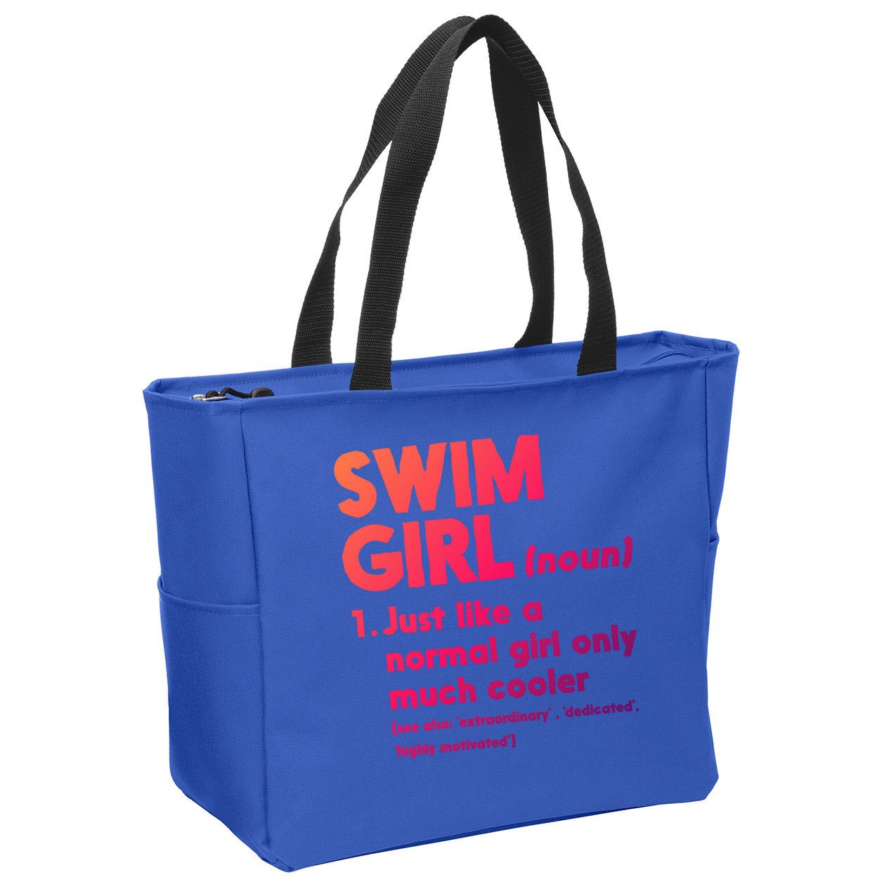Swim Only Cooler Definition Swimmers Gift Zip Tote Bag
