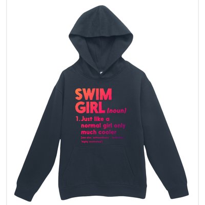 Swim Only Cooler Definition Swimmers Gift Urban Pullover Hoodie