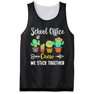 School Office Crew We Stick Together Funny Cactus Mesh Reversible Basketball Jersey Tank