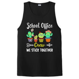 School Office Crew We Stick Together Funny Cactus PosiCharge Competitor Tank