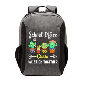 School Office Crew We Stick Together Funny Cactus Vector Backpack