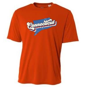 State Of Connecticut Retro Logo Cooling Performance Crew T-Shirt