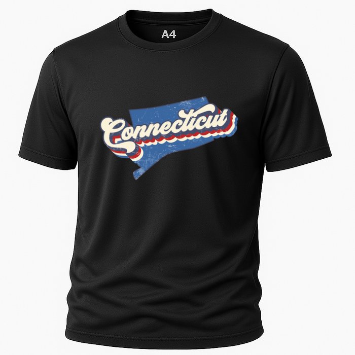 State Of Connecticut Retro Logo Cooling Performance Crew T-Shirt